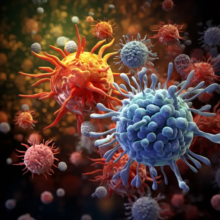 Immune cells, different colors